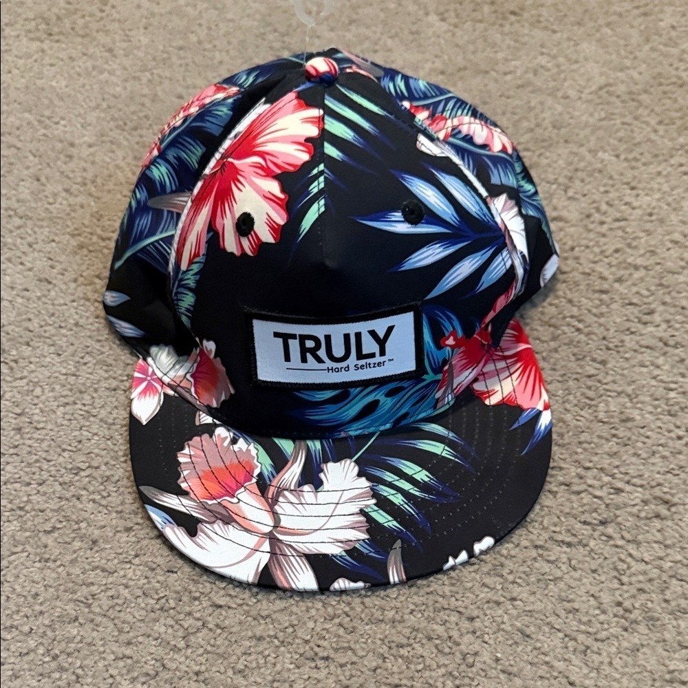 TRULY Floral Cap - Black, Red, and Blue